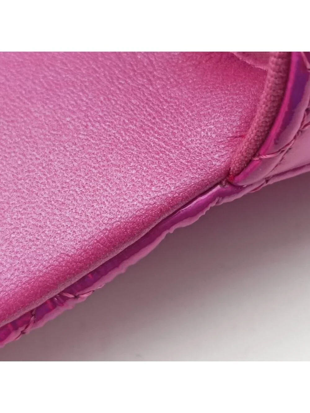 Chanel Quilted CC Logo Years Rose Red Patent